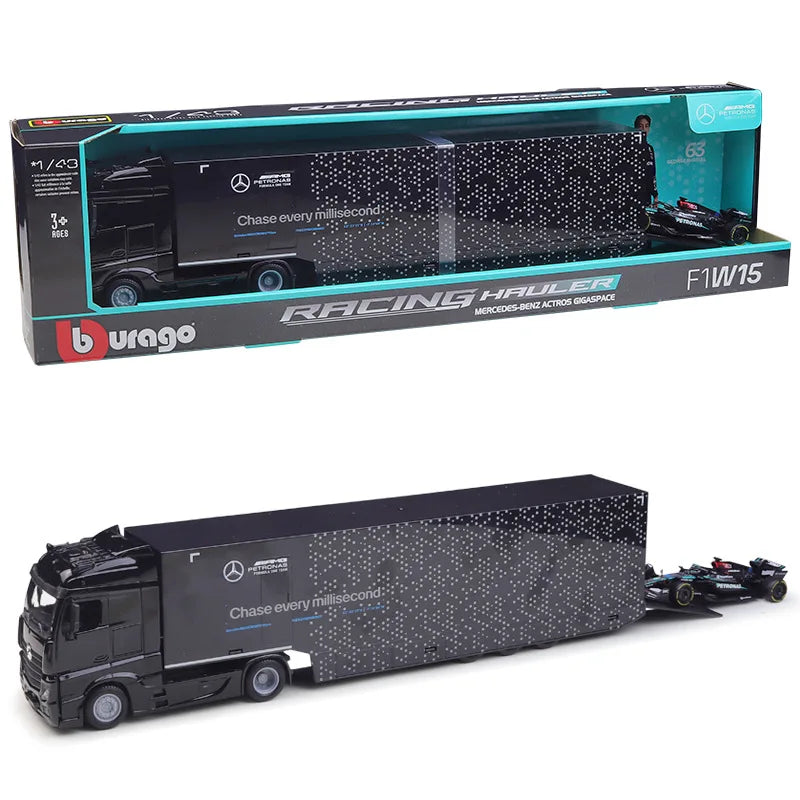 1:43 Iveco S Way 2024 Ferrari Sf-24 F1 Mercedes Semi 2024 F1 W15