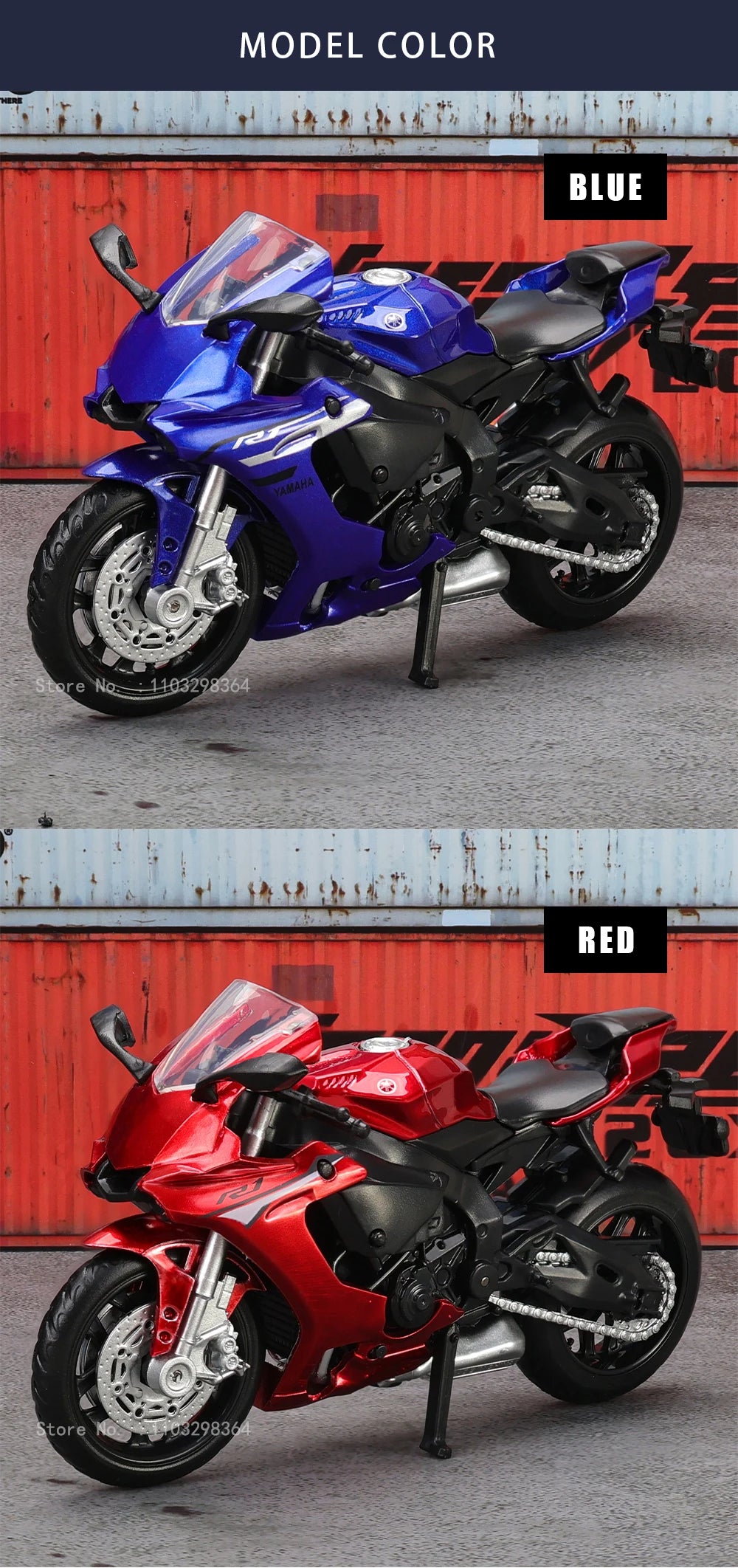 1:18 Suzuki GSX-R1000 YAMAHA YZF-R1 1976 Rally200