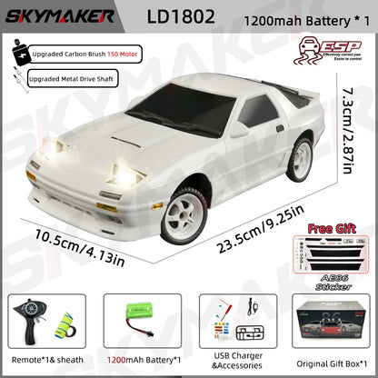 1:18 RC Drift Car AE86 Model LD1801 RX-7 FC LD1802