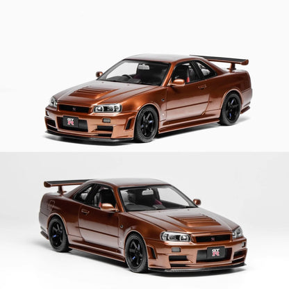MOTORHELIX  1:18 scale new  Skyline R34 CUSTOMIZED VERSION car model static display festive gift collection