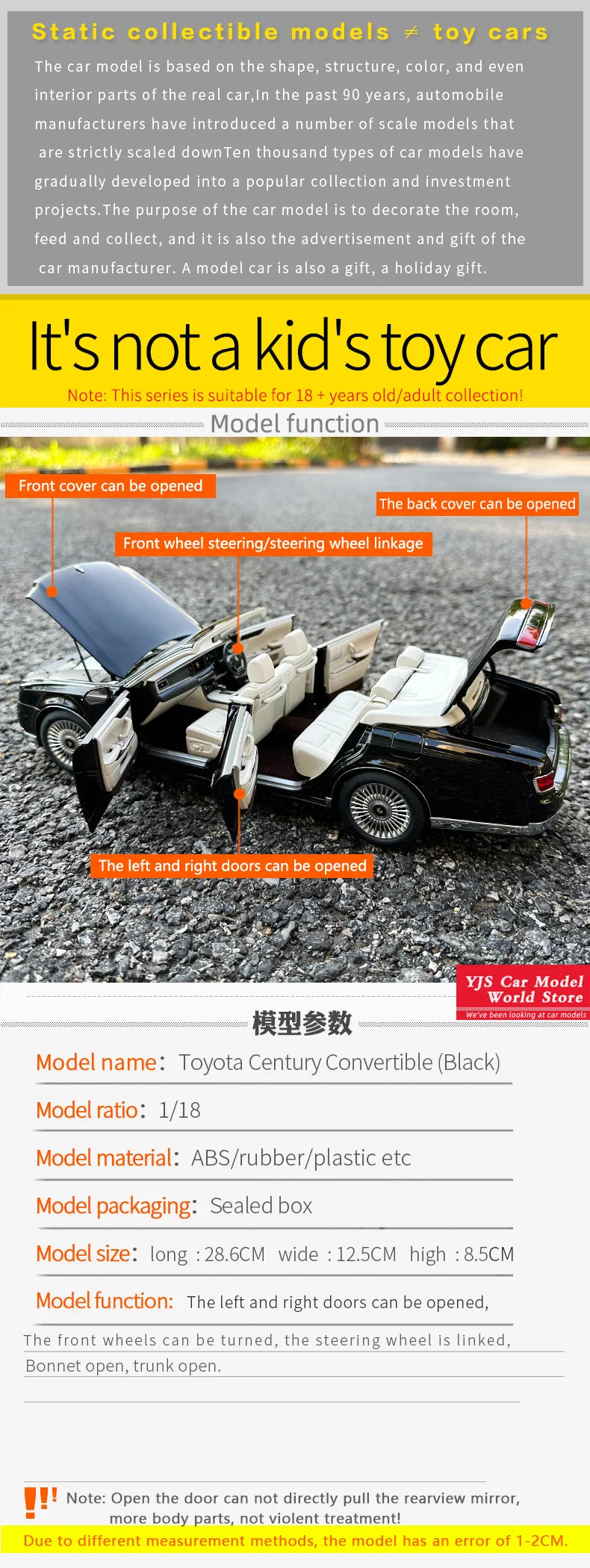 1:18 Toyota Century Convertible