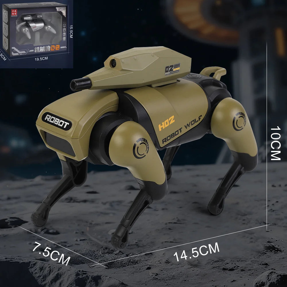 New Alloy Four Legged Intelligent Robot Wolf Model