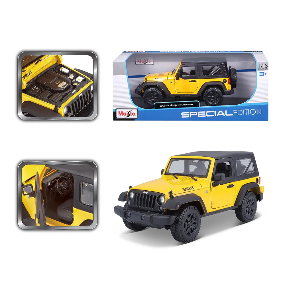 Maisto 1:18 2014 JEEP Wrangler alloy car model crafts decoration collection toy tools gift models Multiple styles