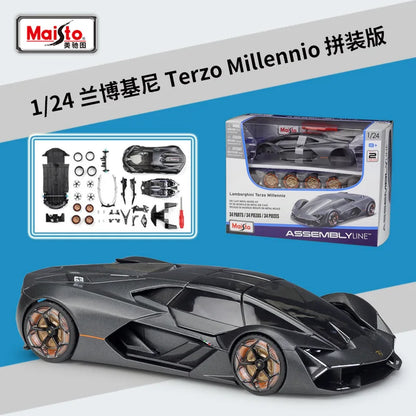1:24 Porsche 911 GT3 RS  Chevrolet 454 Pick-up Assembled simulation