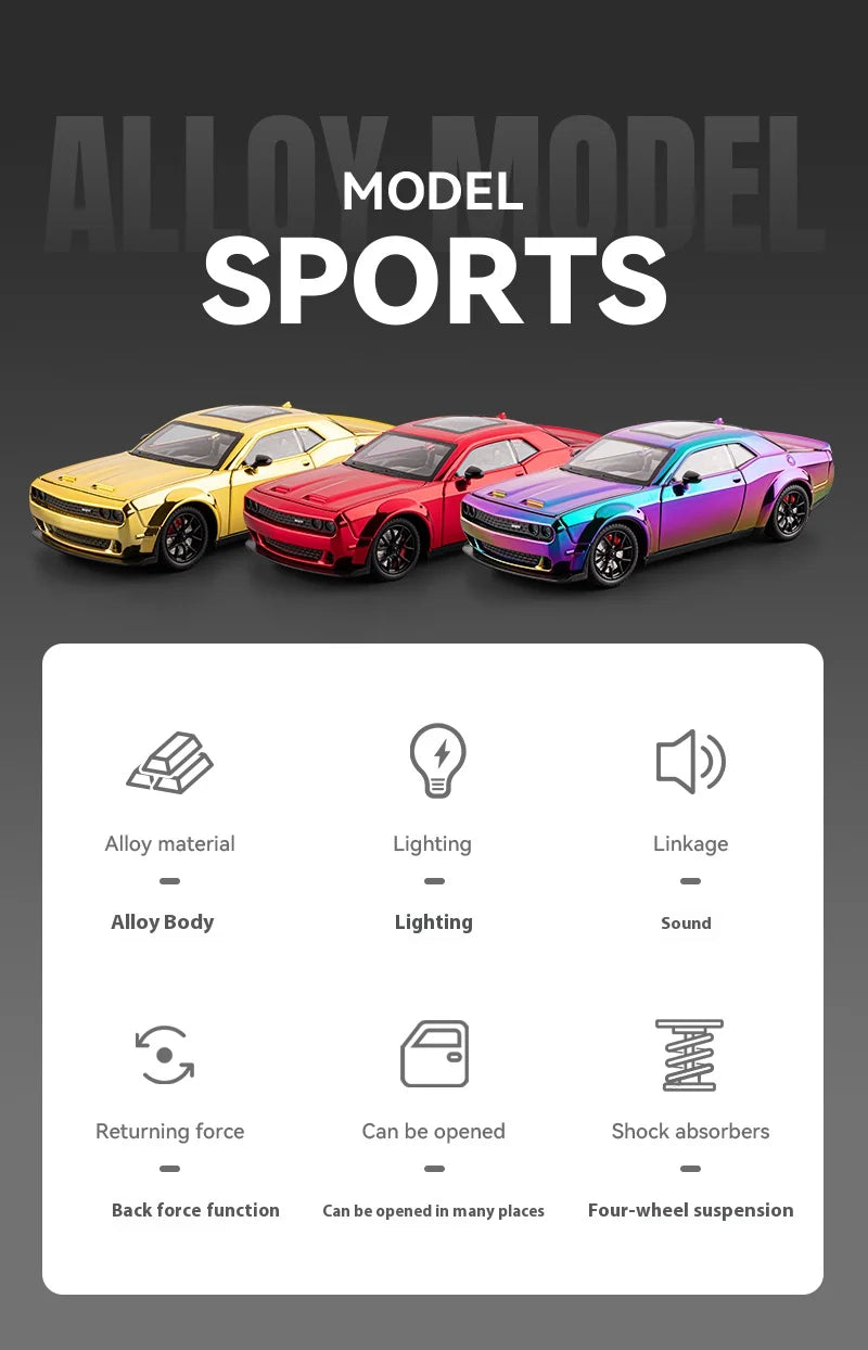 1:24 Dodge Hellcat electroplating version