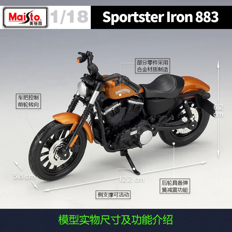 1:18 Harley-Davidson Harley Sportster Iron 2015 2014 Tough Guy 883 Imitation