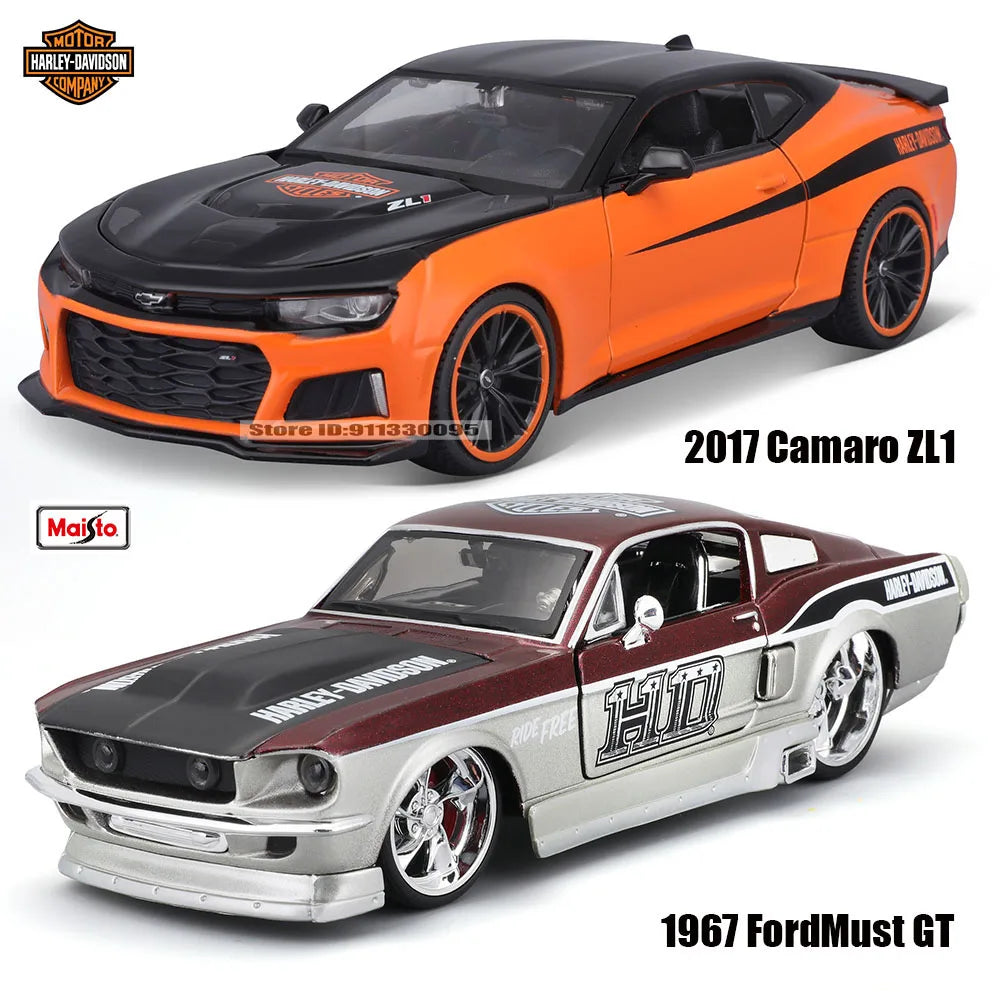 1:24 Harley joint venture 2017 Chevrolet Camaro ZL11967 Ford Mustang GT