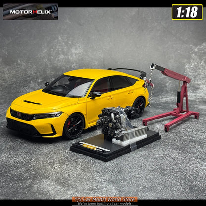 MOTORHELIX 1/18 Honda Civic Type R FL5  Die-casting  automotive model  collection  static display piece  holiday gift
