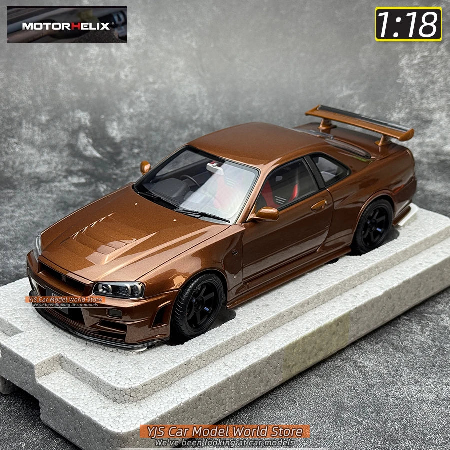 MOTORHELIX  1:18 scale new  Skyline R34 CUSTOMIZED VERSION car model static display festive gift collection