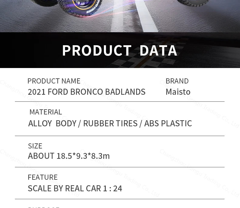 1:24 2021 Ford Bronco Badlands