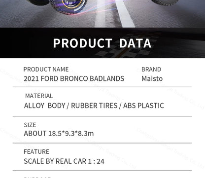 1:24 2021 Ford Bronco Badlands