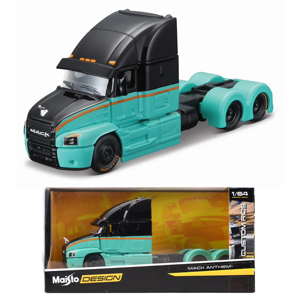 1:64 Container Trailer Head Truck Transport