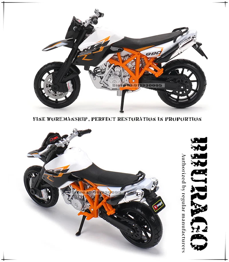 1:18 KTM 990 GSX-R1000 YAMAHA Ducati 450F