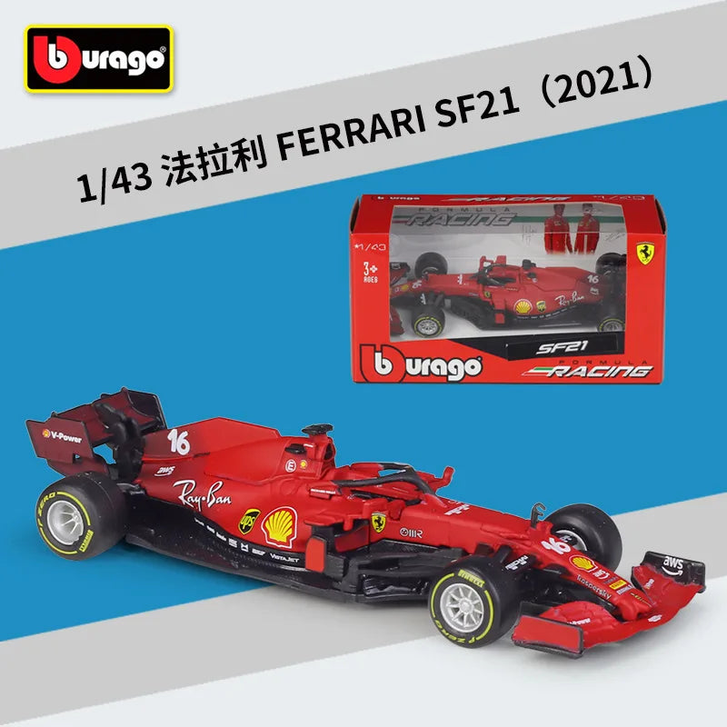 1:43 F1 Racing 2021 Season Ferrari Team Sf21 #16 #55