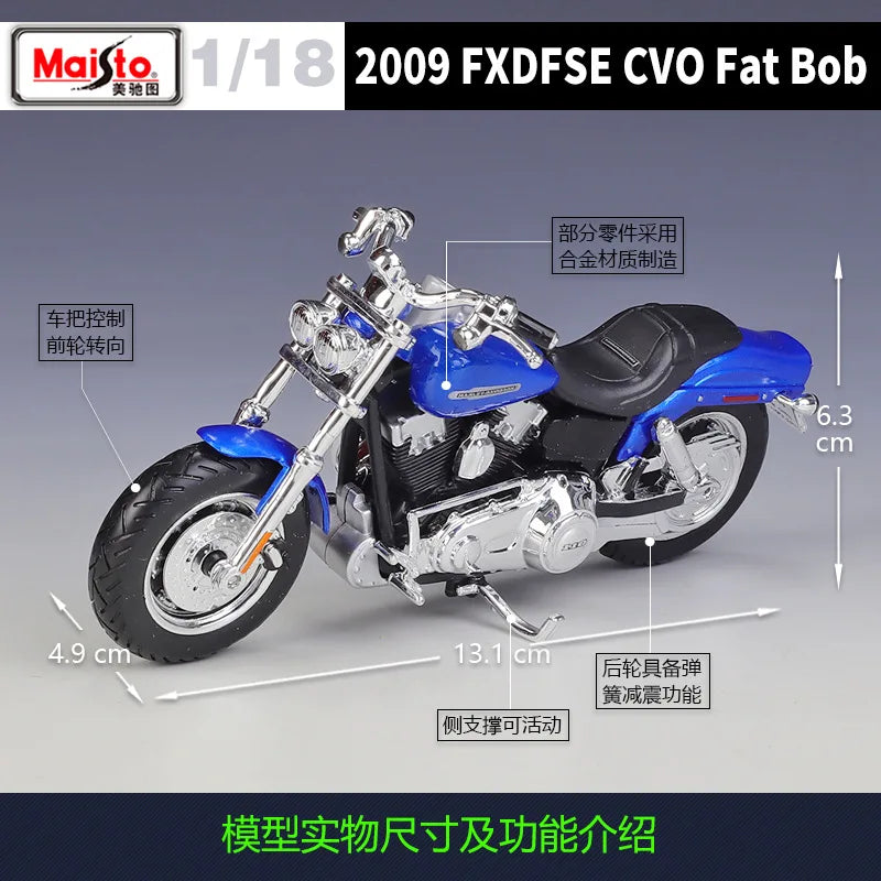 1:18 Harley 2009 Fxdfse Cvo Fat Bob Imitation