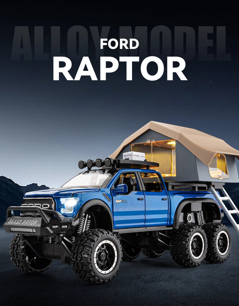 1:28 Ford F150 Raptor RV With Tent