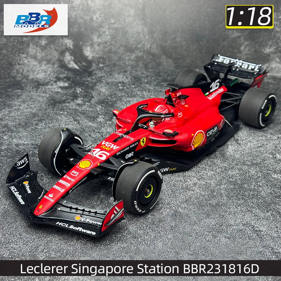 1:18 New F1 2023 SF-23 Italy GP 2023 3RD Singapore GP Formula Racing