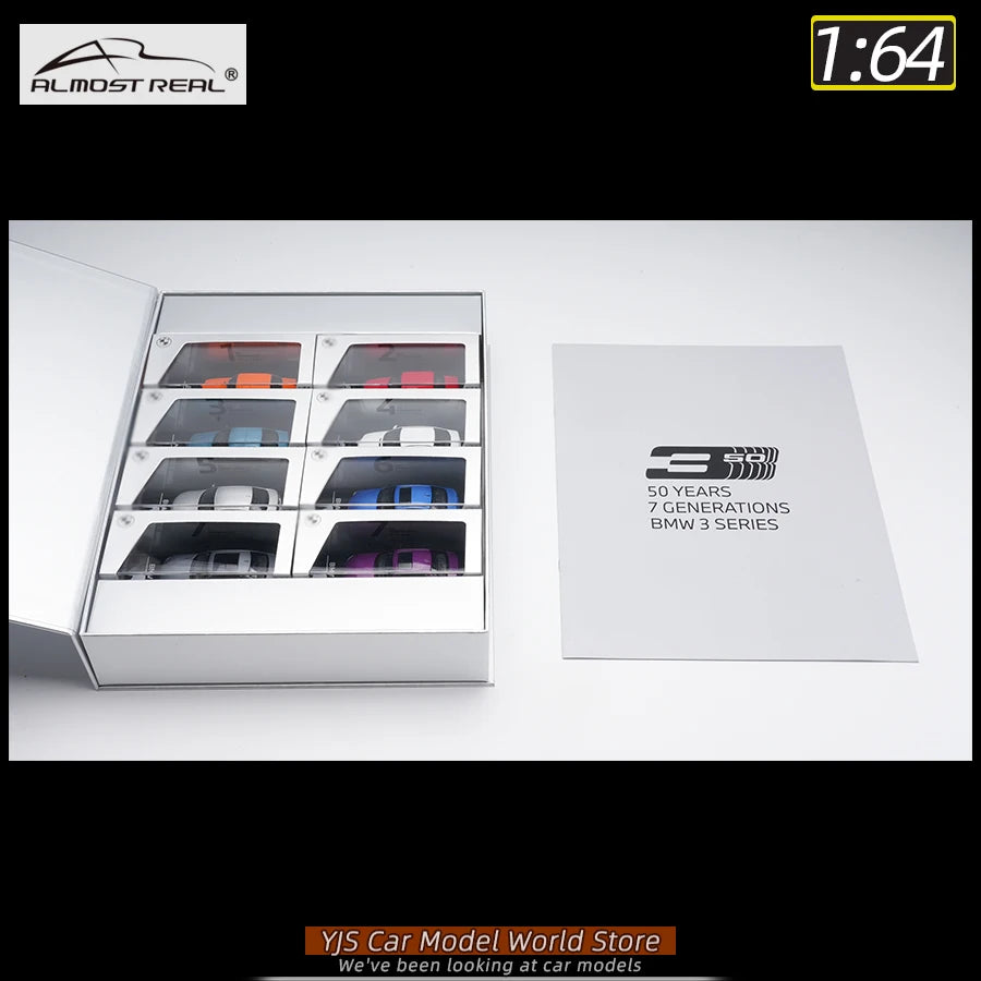 1:64 50 Years 7 GENERATIONS 3 Series 8 sets of car model static ornaments collection