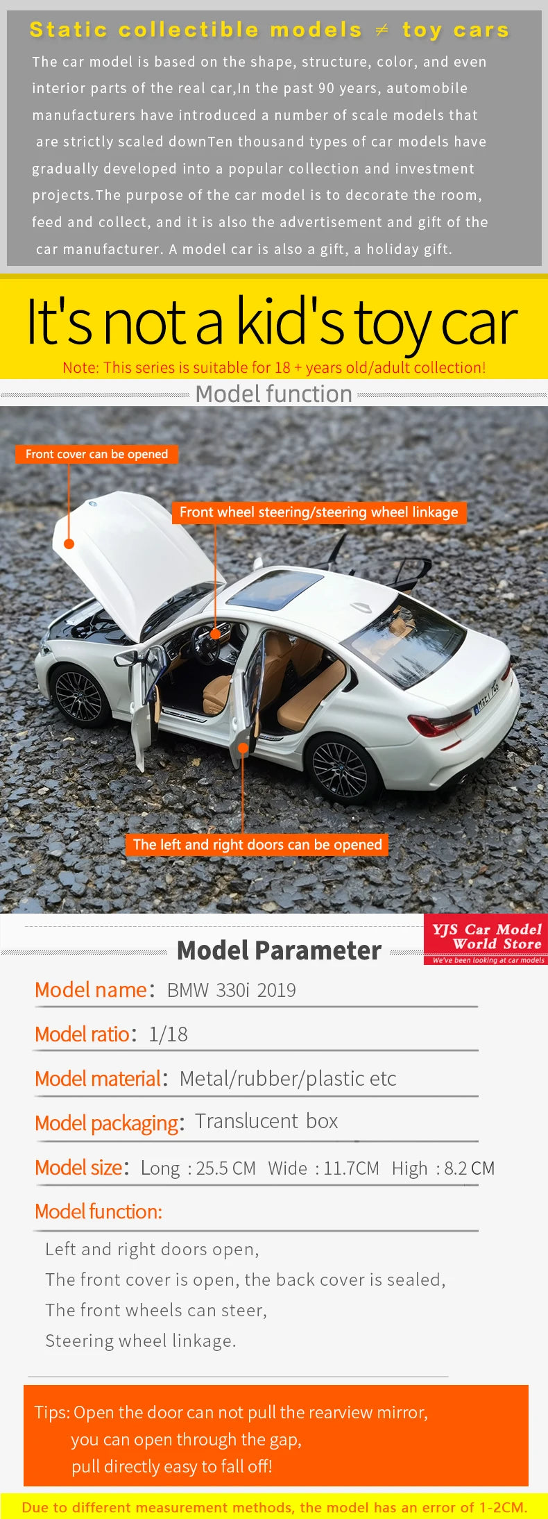 1:18 BMW 3 Series G20 330i 2019