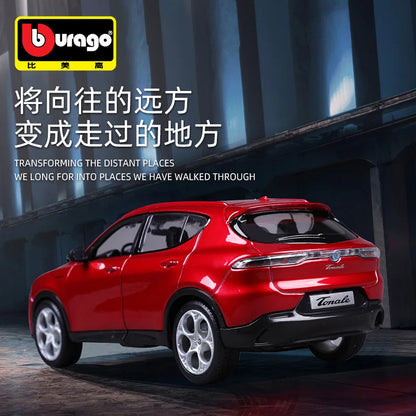 Bburago1:24 Alfa Romeo Tonale Static Simulation Alloy Car Model Toy Collection Display Piece Gift