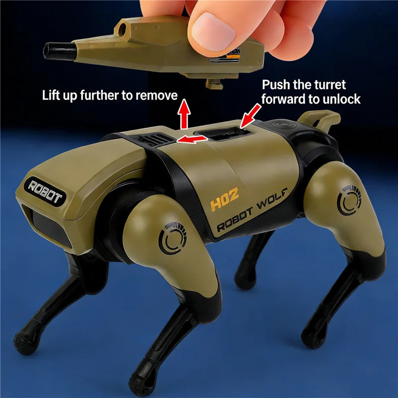 New Alloy Four Legged Intelligent Robot Wolf Model