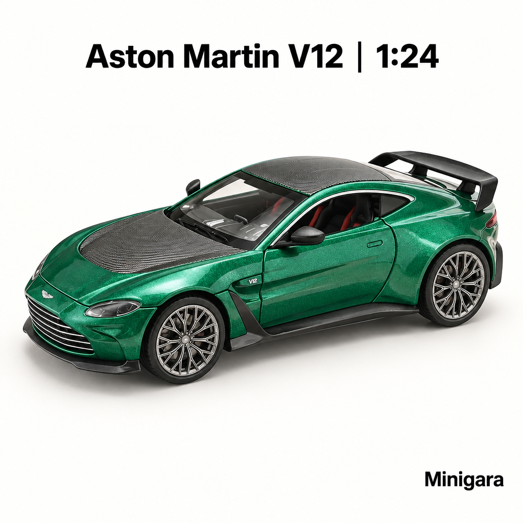 Aston Martin V12 xanh, mui và nắp ca-pô carbon