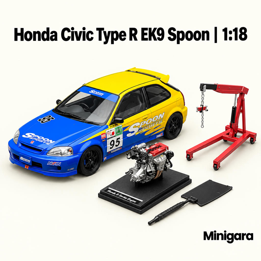 Bìa Honda Civic EK9 Spoon cùng phụ kiện
