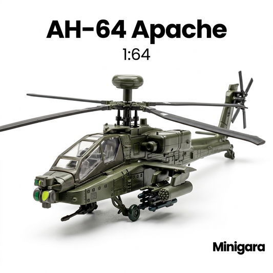 Bìa Minigara AH-64 Apache nền trắng