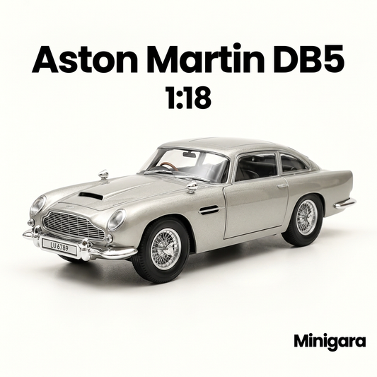 Bìa Minigara Aston Martin DB5 nền trắng