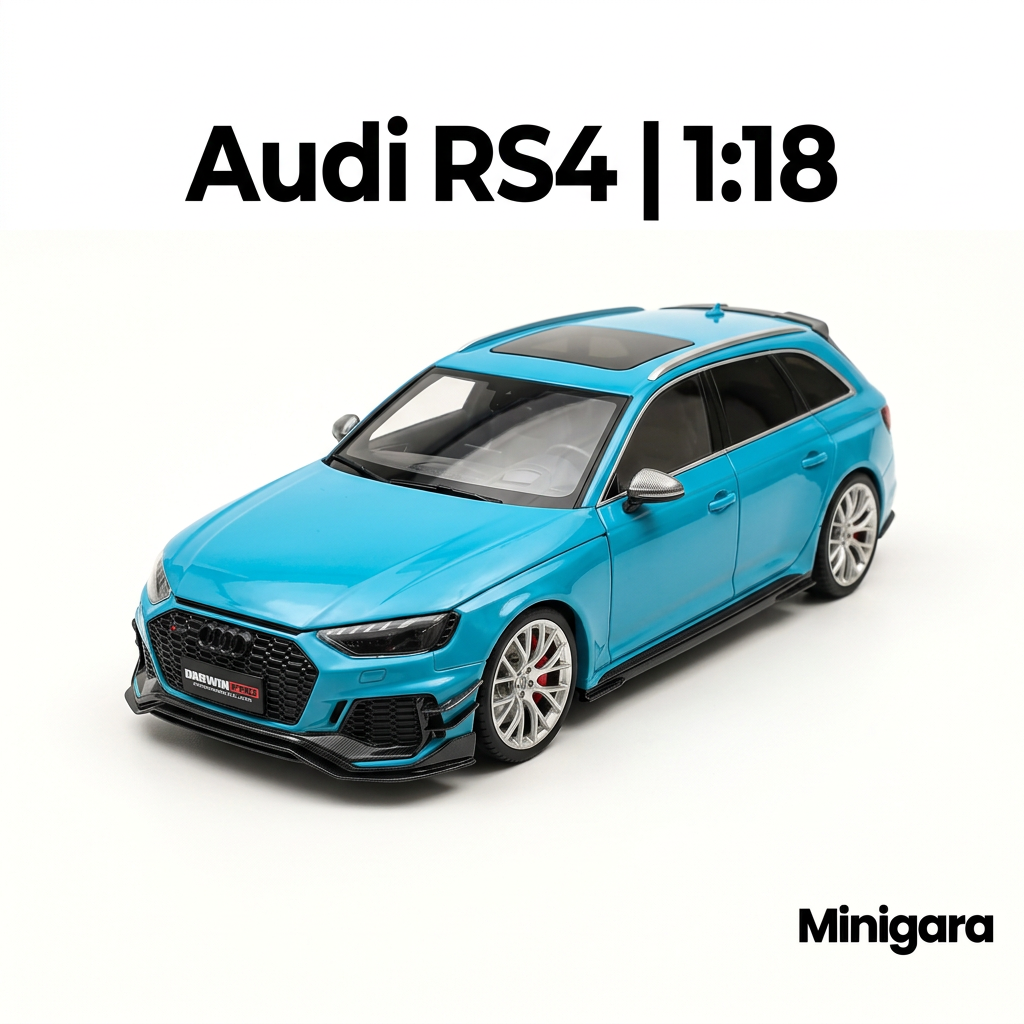 Bìa Minigara Audi RS4 nền trắng