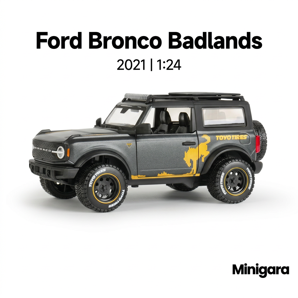 Bìa Minigara Ford Bronco Badlands nền trắng
