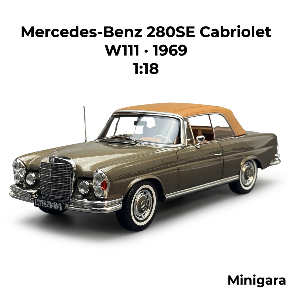 Bìa Minigara Mercedes-Benz 280SE W111 1969