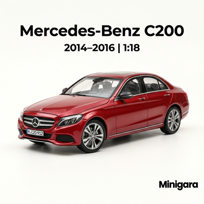 Bìa Minigara Mercedes-Benz C200 nền trắng