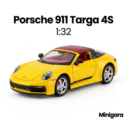 Bìa Minigara Porsche 911 Targa 4S nền trắng