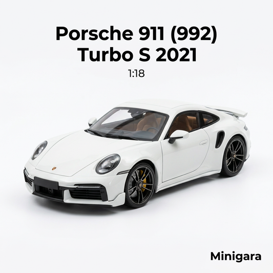 Bìa Minigara Porsche 911 Turbo S 2021 nền trắng