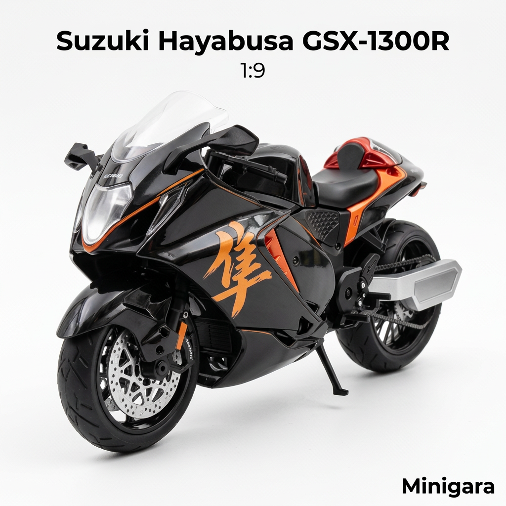 Bìa Minigara Suzuki Hayabusa nền trắng