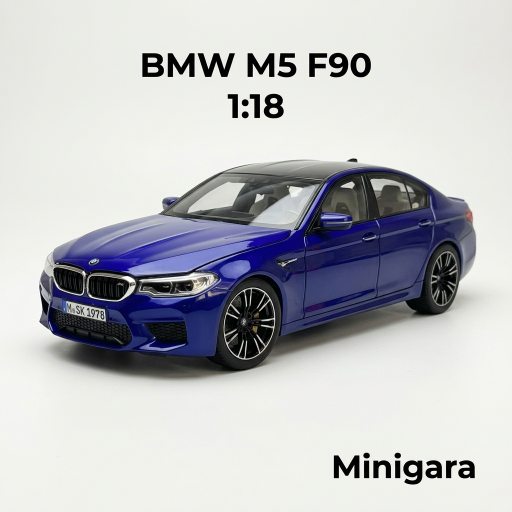 BMW M5 F90 xanh, góc trước thấp