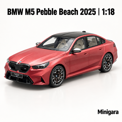 BMW M5 hồng salmon, mui đen