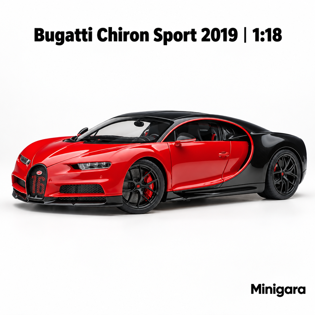 Bugatti Chiron Sport đỏ đen