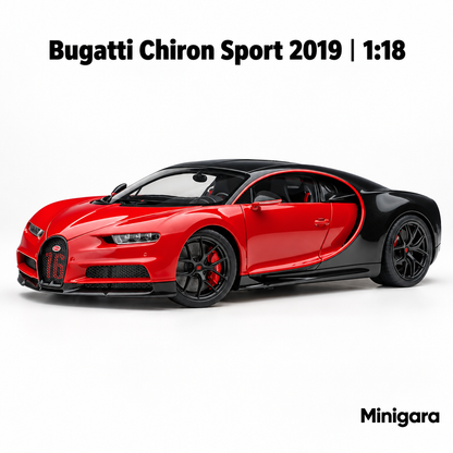 Bugatti Chiron Sport đỏ đen