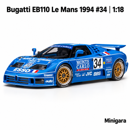 Bugatti EB110 Le Mans xanh số 34