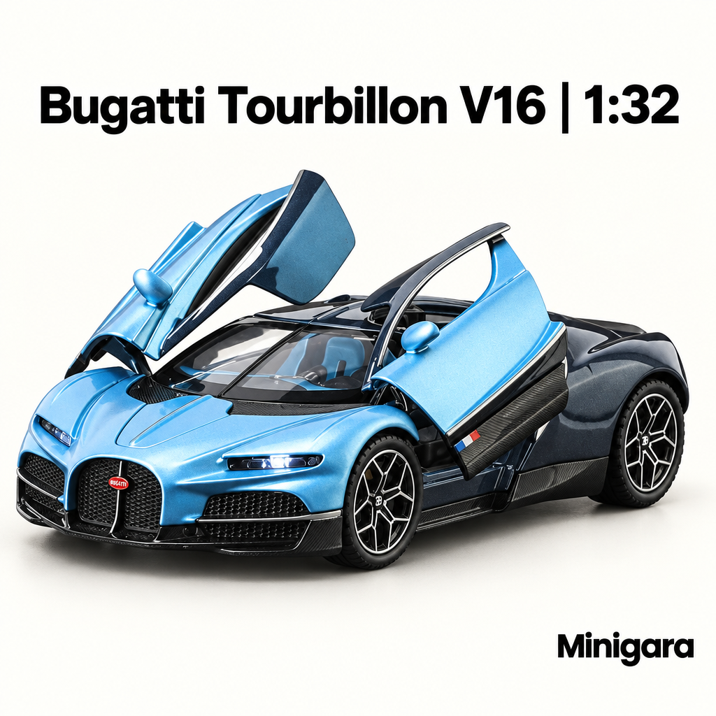 Bugatti Tourbillon V16 xanh đen