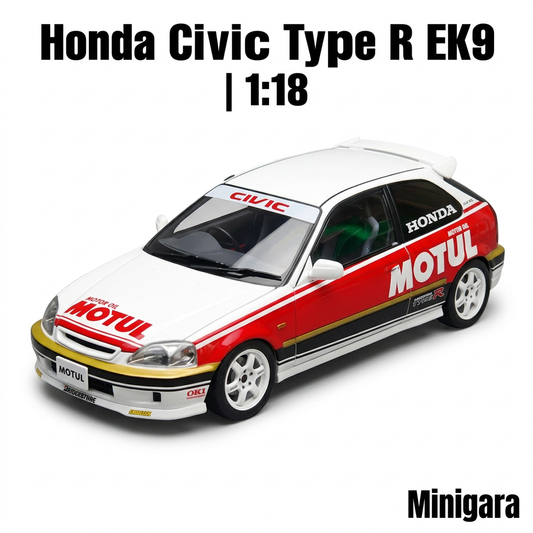 Civic EK9 trắng đỏ Motul