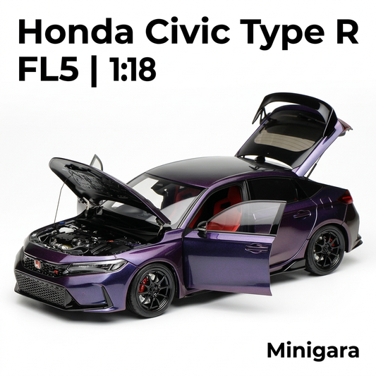 Civic FL5 tím, cửa và capo mở