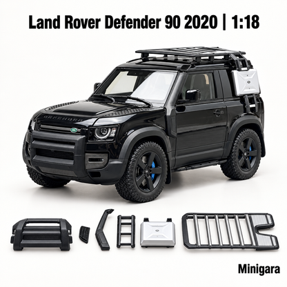 Defender 90 đen cùng bộ chi tiết thật