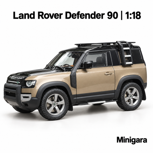 Defender 90 màu cát, nóc đen