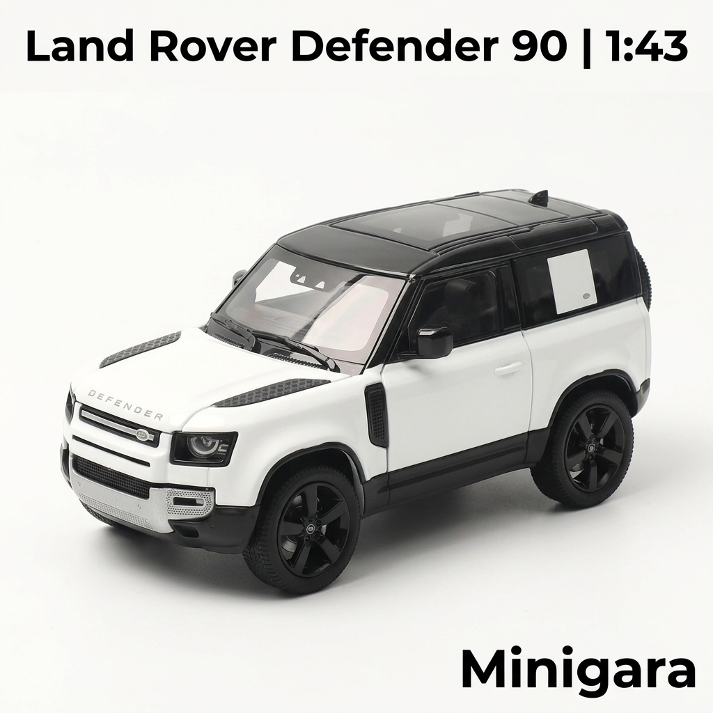 Defender 90 trắng, mui đen