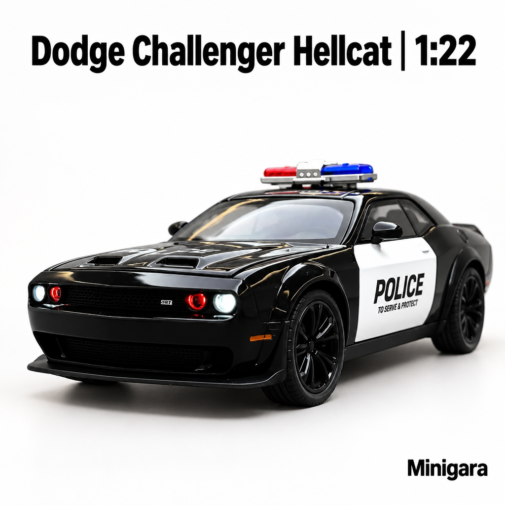 Dodge Challenger bản cảnh sát đen trắng