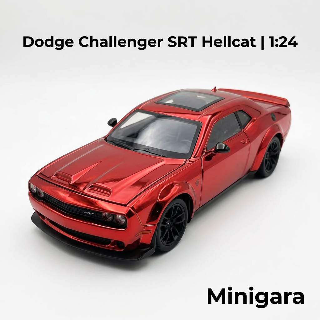 Dodge Challenger đỏ chrome