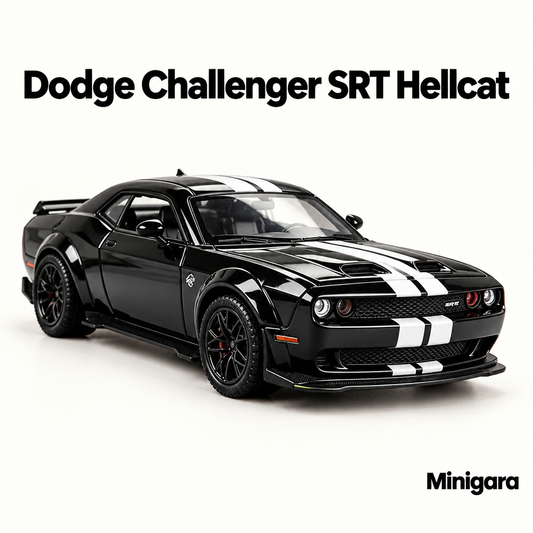 Dodge Challenger SRT Hellcat đen sọc trắng